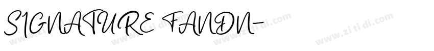 SIGNATURE FANDN字体转换
